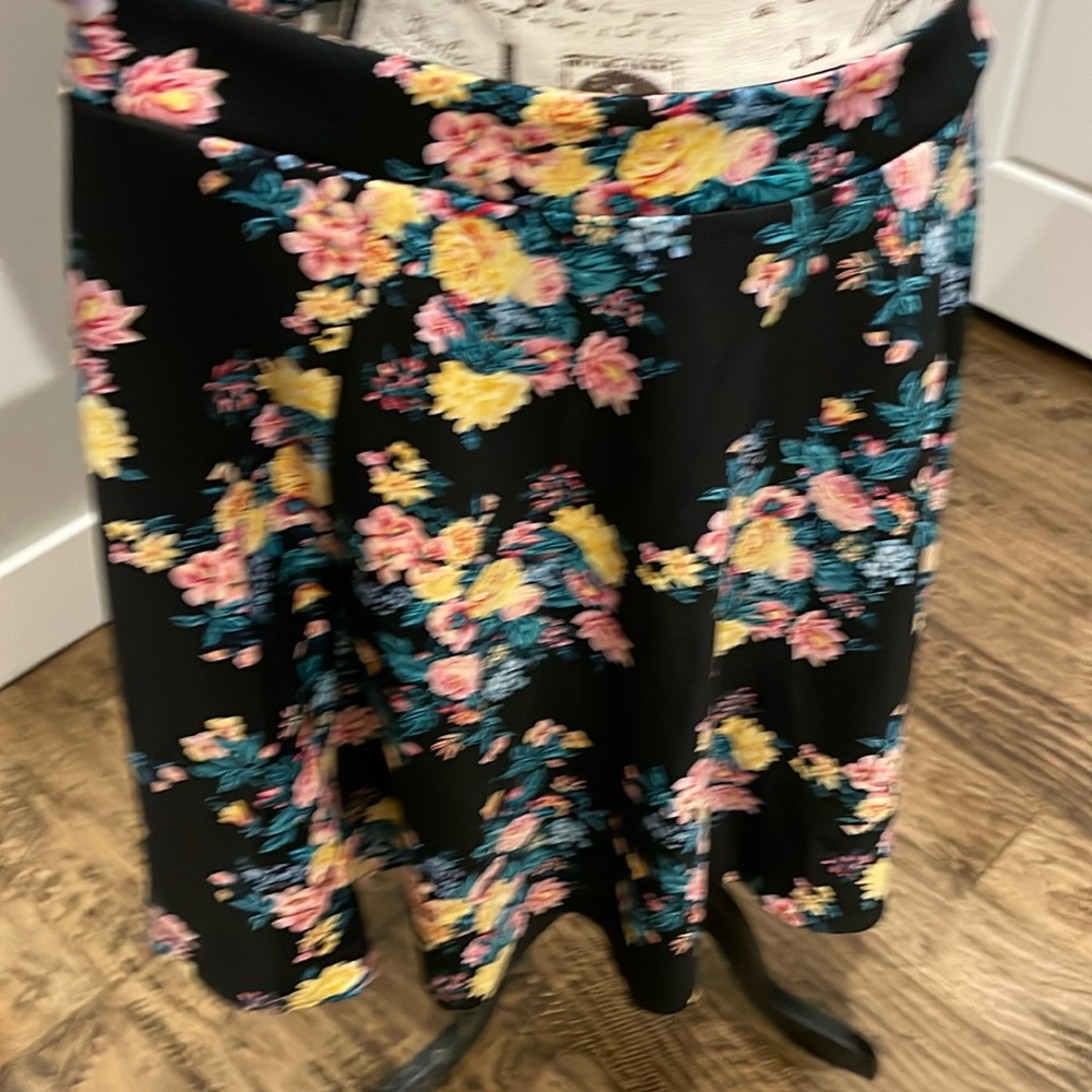 Ashley Nell Tipton Boutique plus size 1X circle skirt/ floral